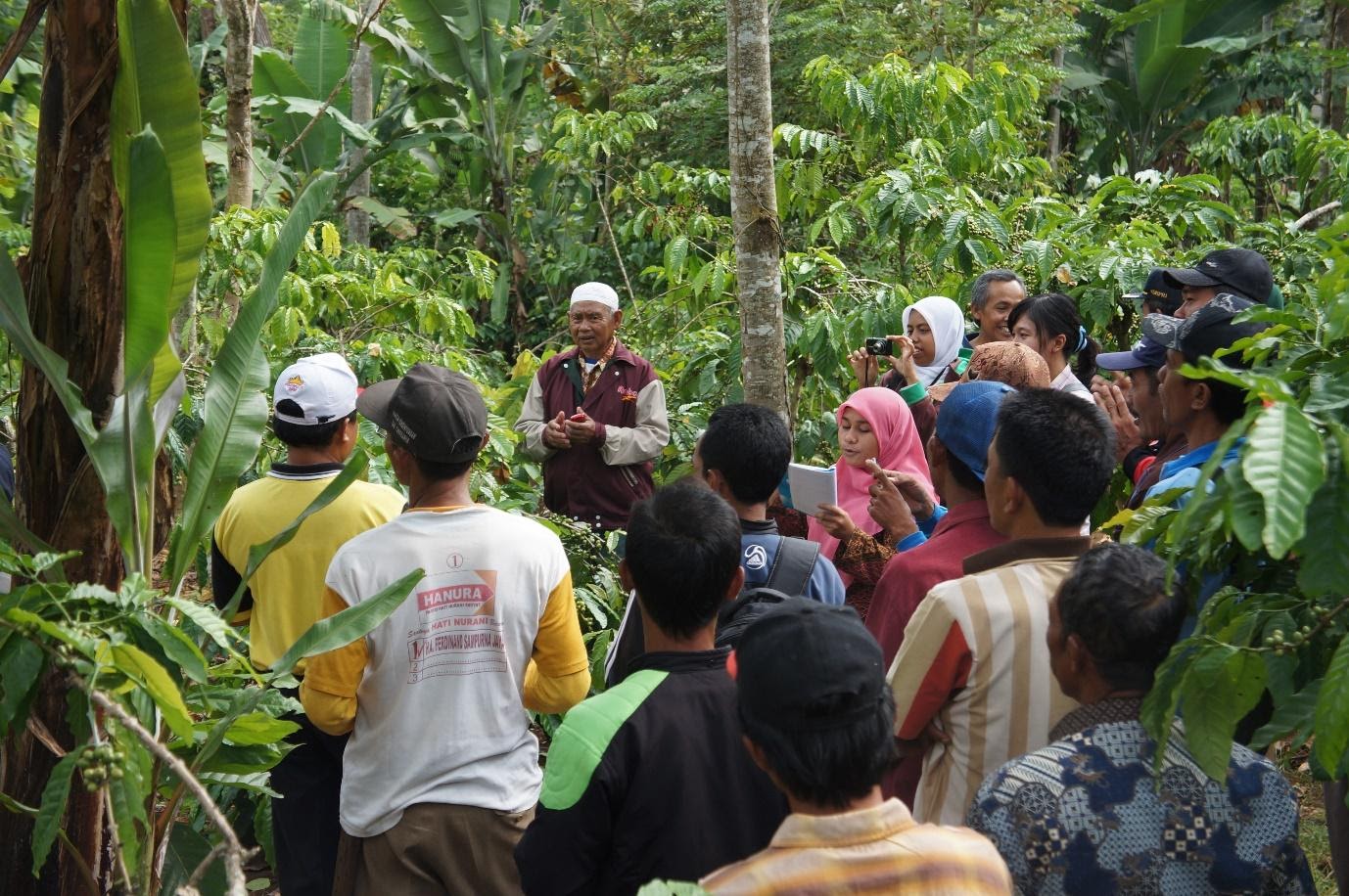 Pratiwi 2 farmers Enumerators checking farmers’ list before the survey starts (source: author)