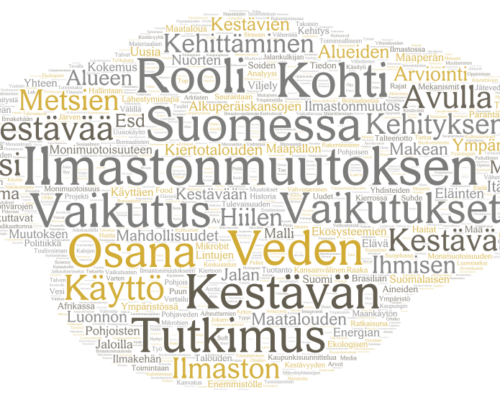 Sanapilvi tutkimuksen aiheista